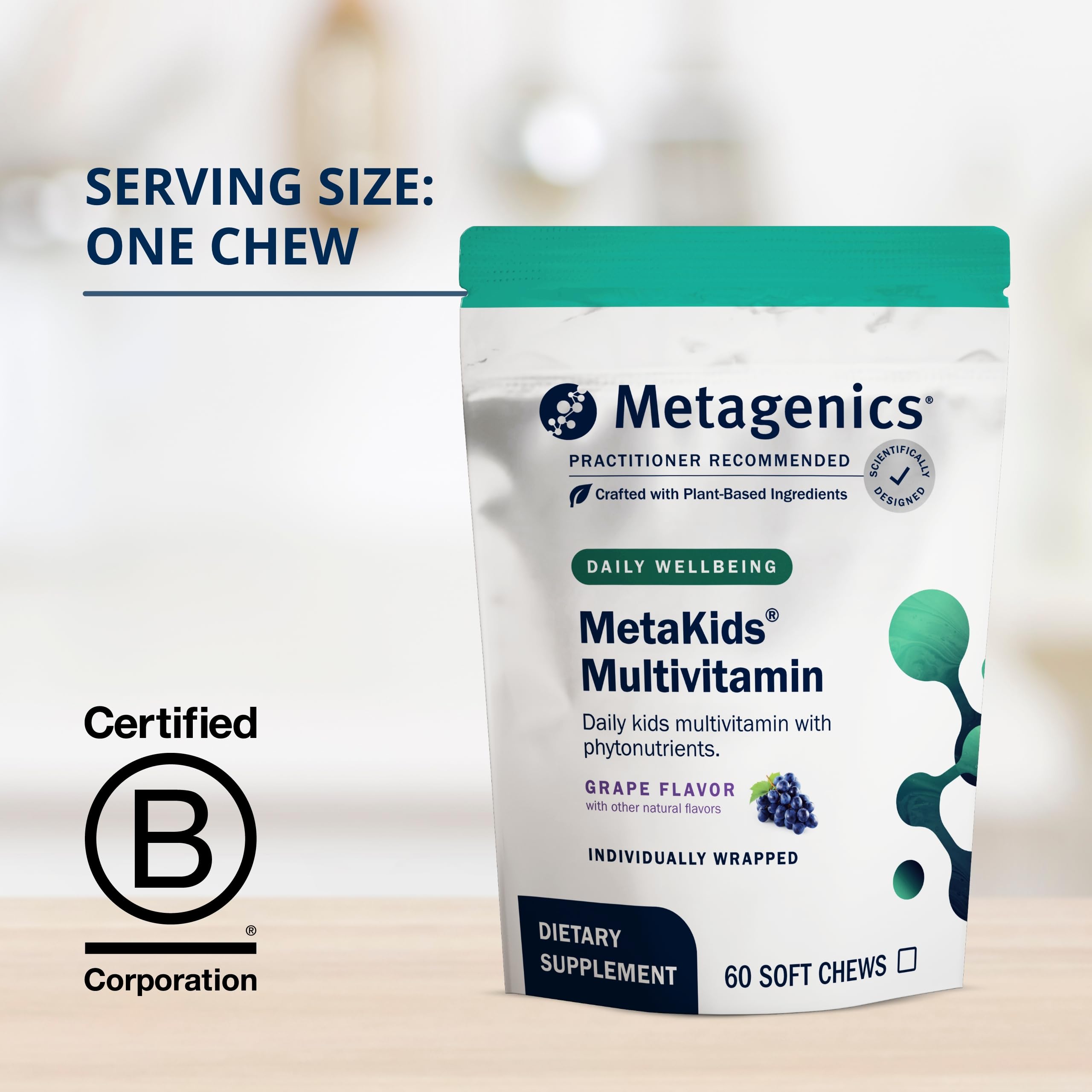 Foto 5 pulgar | Masticables Multivitamínicos Metagenics Metagenics Metakids, 60 Porciones - Venta Internacional.
