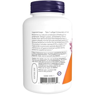 Foto 3 | Supplement Now Foods Berberine Glucosa Support 90 Cápsulas Blandas - Venta Internacional.