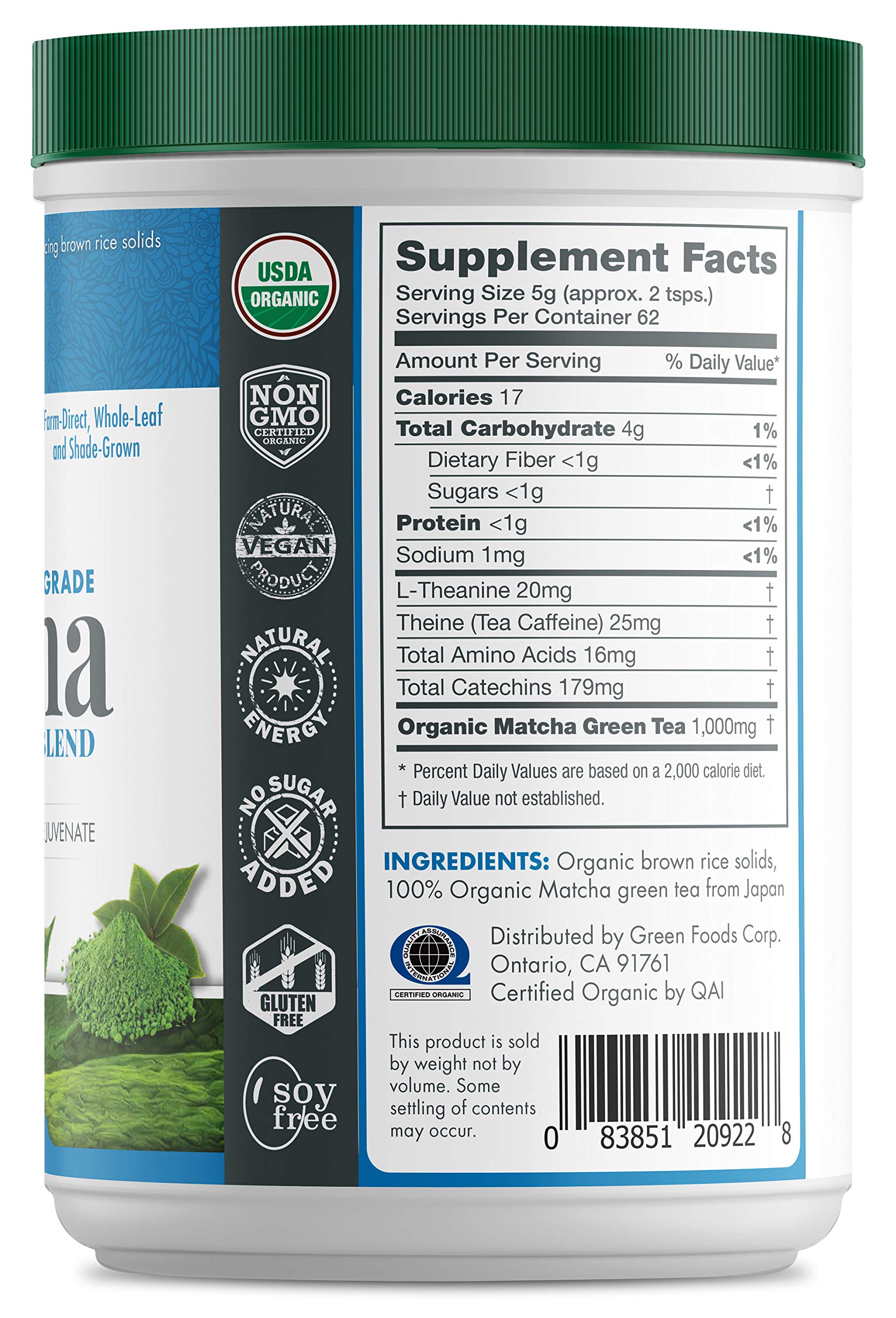 Foto 4 pulgar | Matcha Orgánico De Grado Ceremonial De Tea Green Foods, 325 Ml - Venta Internacional.