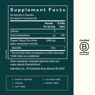 Foto 2 | Suplemento Gaia Herbs Vitex Berry 120 Cápsulas Veganas - Venta Internacional.