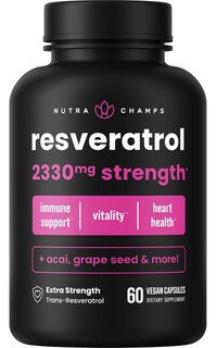 Foto 1 | Suplemento Nutrachamps Resveratrol Extra Strength 1200 Mg - Venta Internacional.