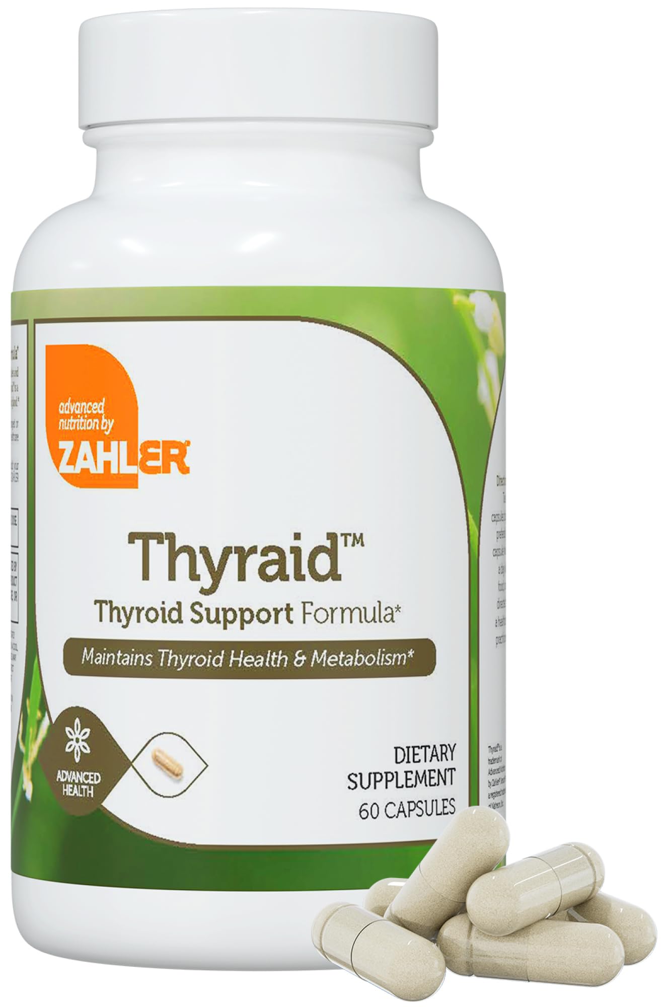 Suplemento De Apoyo A La Tiroides Zahler Thyraid 60 Cápsulas - Venta Internacional.