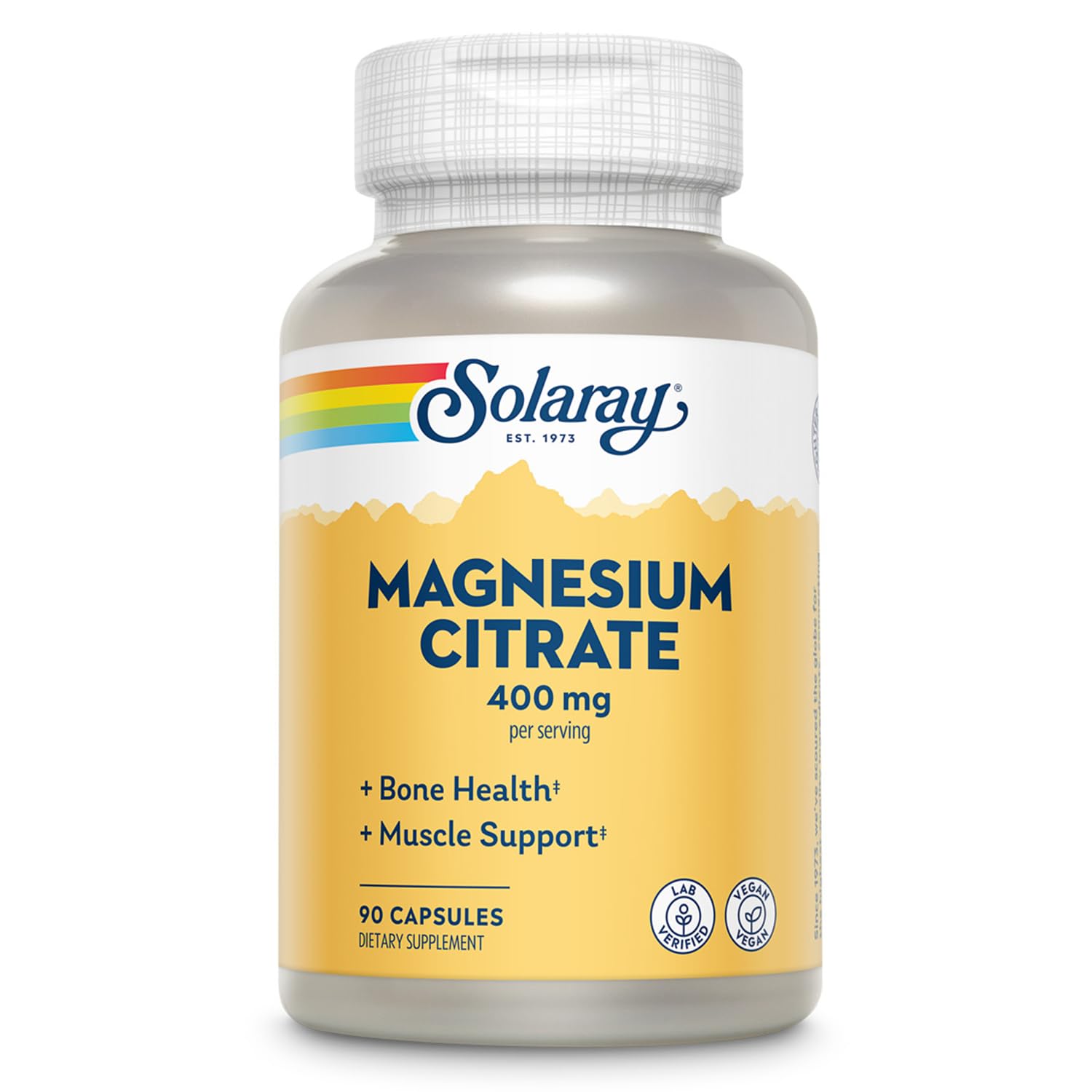 Foto 2 pulgar | Suplemento De Citrato De Magnesio Solaray, 400 Mg, 90 Cápsulas Vegetales - Venta Internacional.