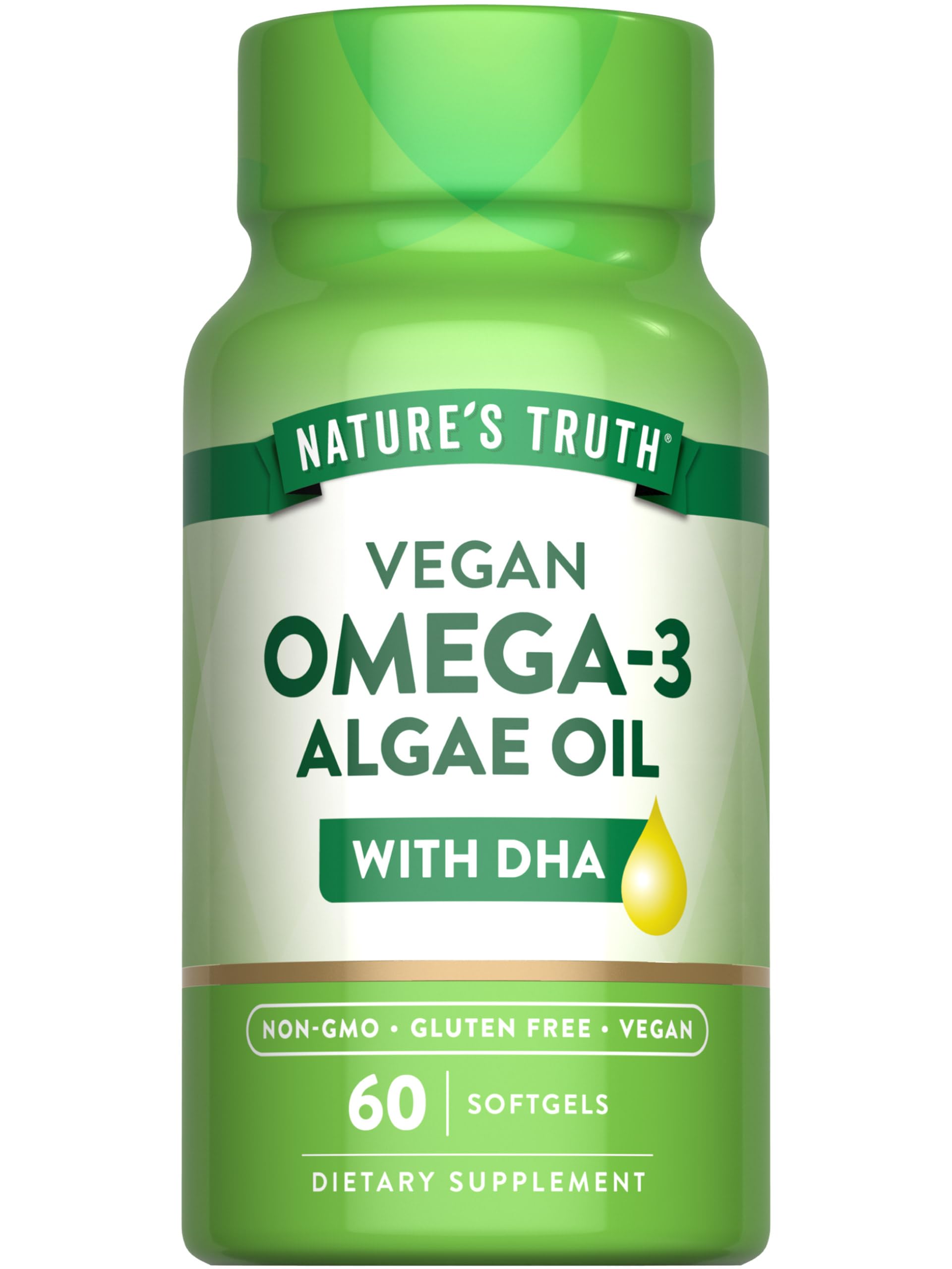 Foto 2 pulgar | Suplemento Nature's Truth, Cápsulas Blandas Veganas Con Omega 3, 60 Unidades - Venta Internacional.