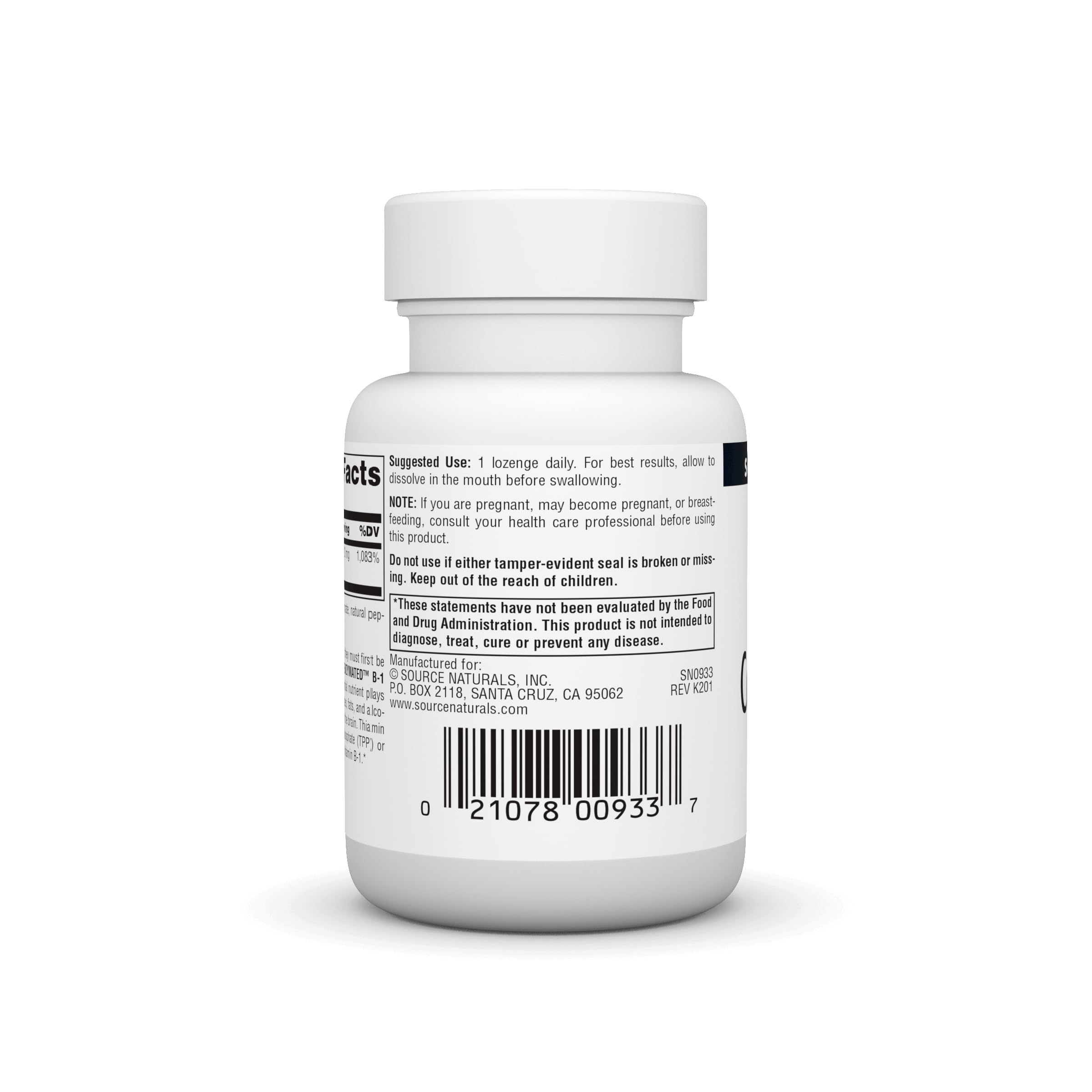 Foto 4 pulgar | Pastillas Source Naturals Coenzymated B-1 25 Mg De Tiamina 60 G - Venta Internacional.
