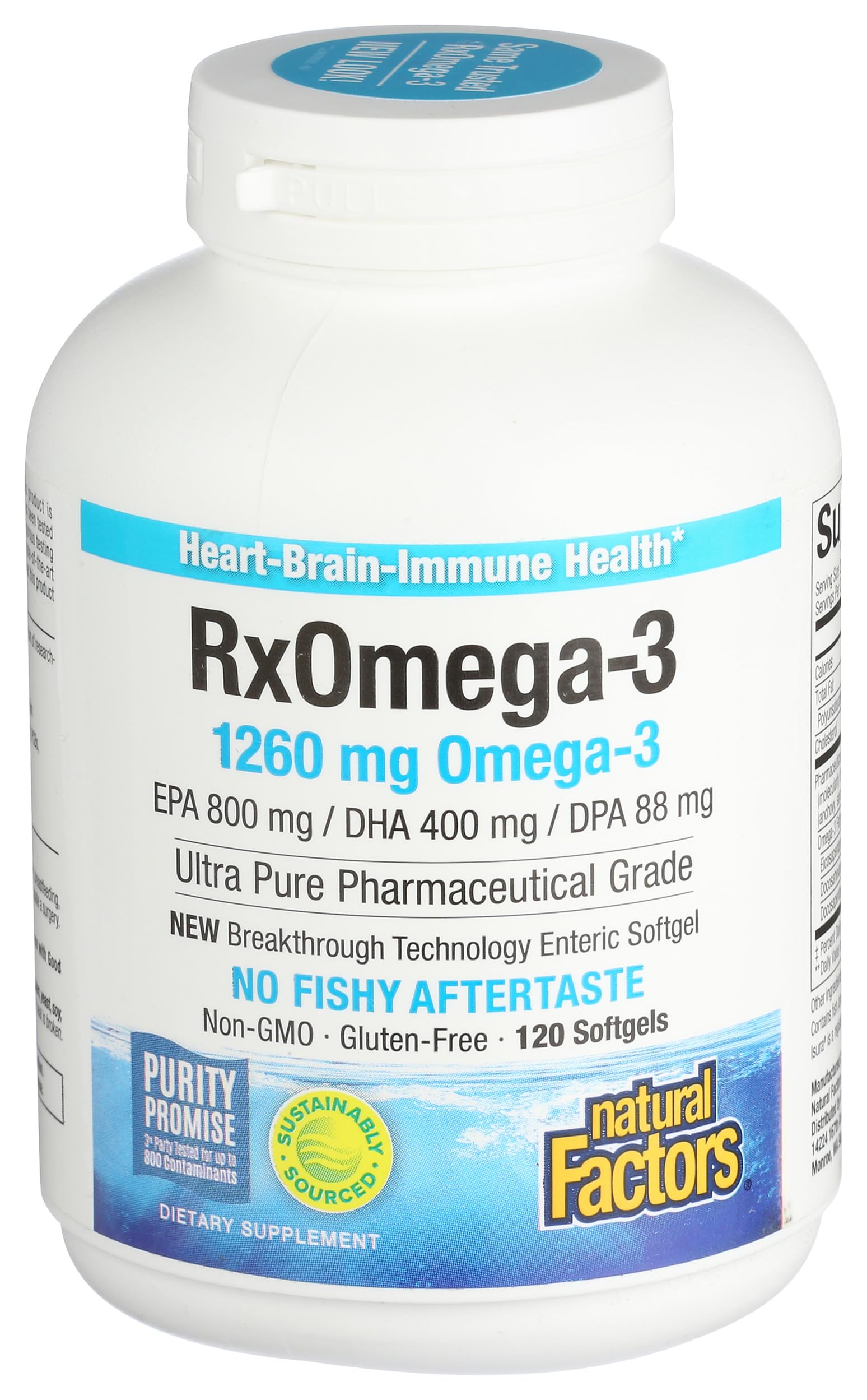 Foto 2 pulgar | Suplemento Natural Factors Rxomega-3 Heart Health 120 Cápsulas Blandas - Venta Internacional.