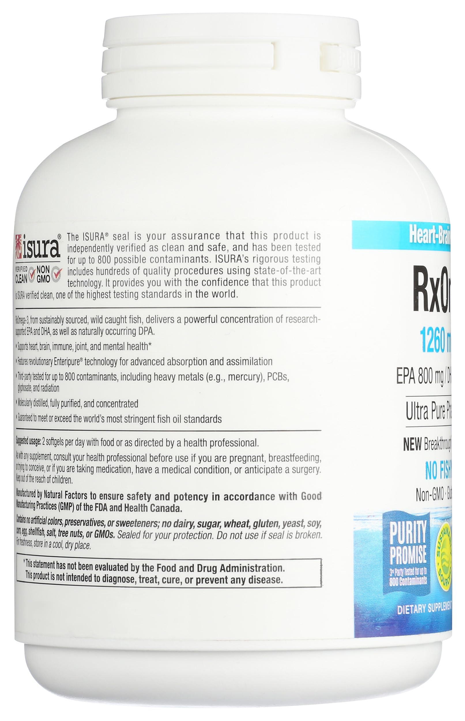 Foto 7 pulgar | Suplemento Natural Factors Rxomega-3 Heart Health 120 Cápsulas Blandas - Venta Internacional.