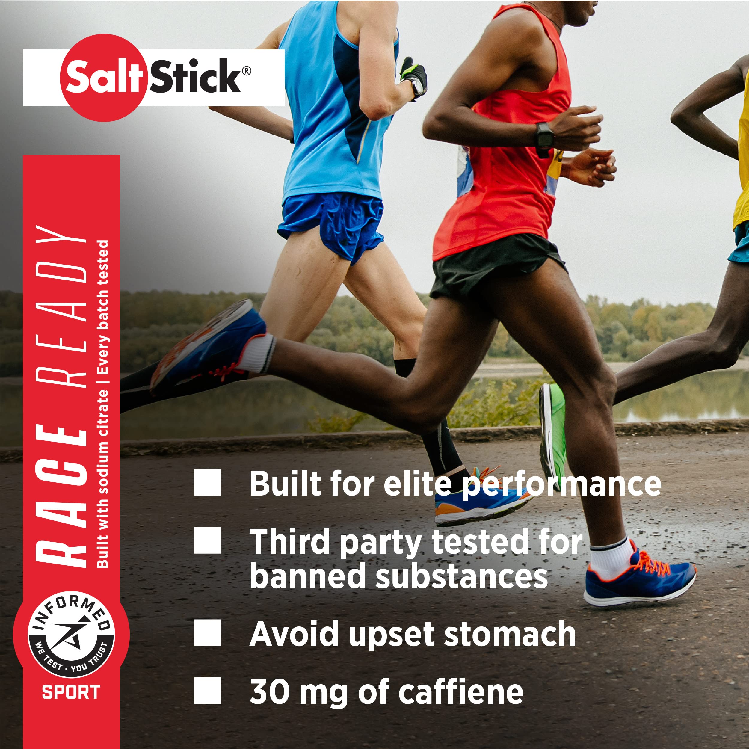 Foto 5 pulgar | Píldoras De Sal Electrolítica Saltstick Con Cafeína, 100 Unidades - Venta Internacional.