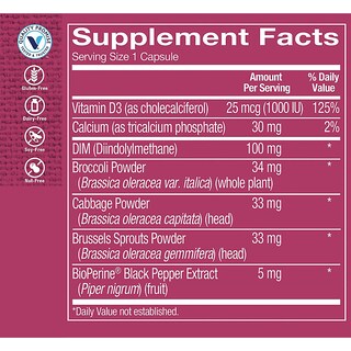 Foto 3 | Complementa The Vitamin Shoppe Dim 100 Mg Con Bioperine 60 Cápsulas - Venta Internacional.