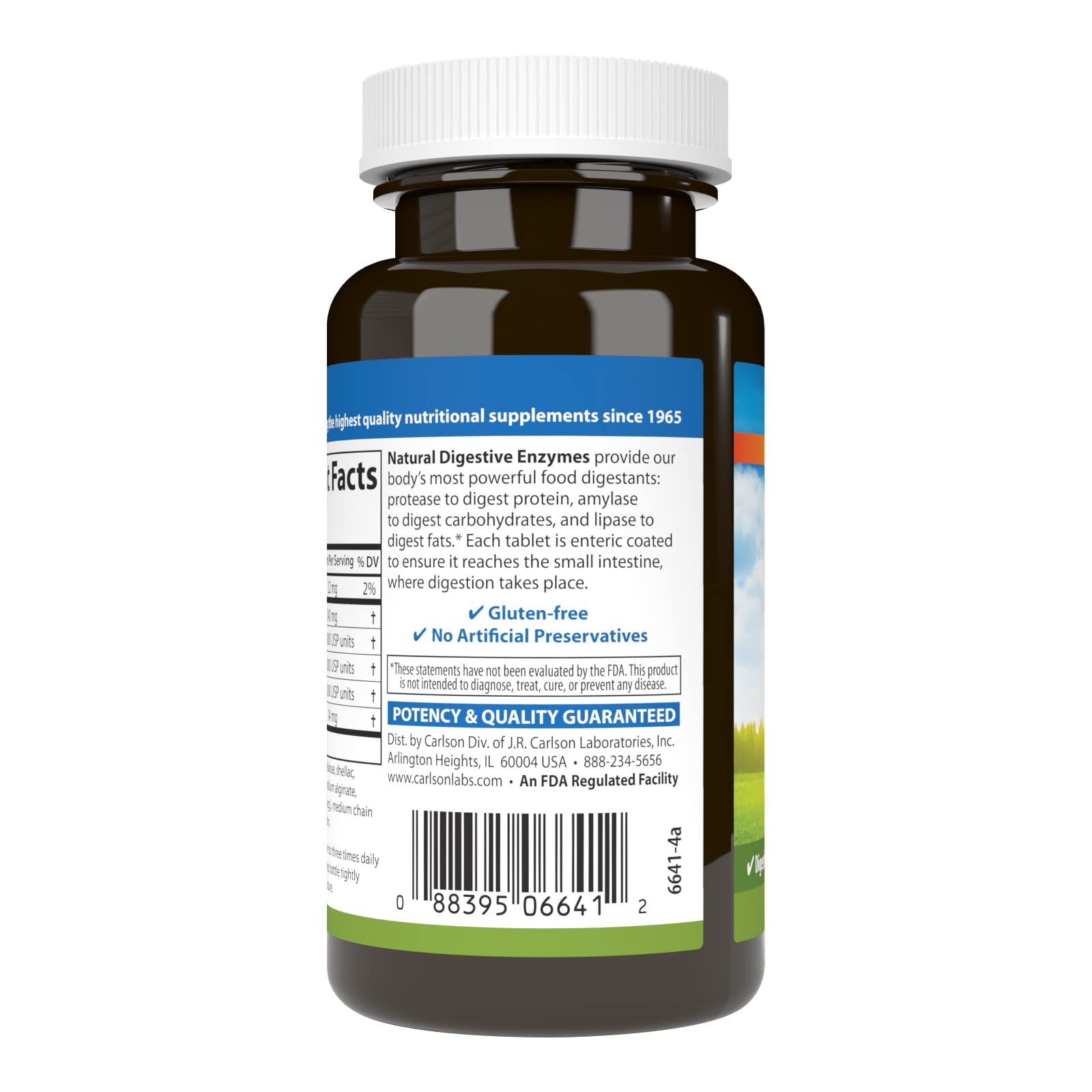 Foto 4 pulgar | Enzimas Digestivas Carlson Natural Digestive Aid #34 100 Comprimidos - Venta Internacional.