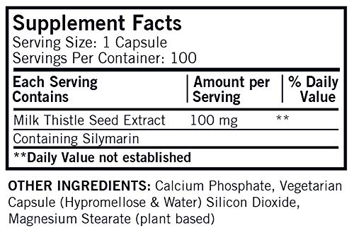 Foto 4 pulgar | Suplemento Kirkman Milk Thistle 100 Mg 100 Cápsulas Vegetarianas - Venta Internacional.