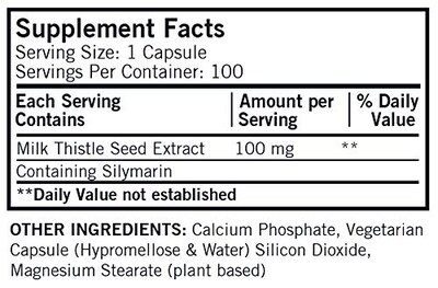 Foto 3 | Suplemento Kirkman Milk Thistle 100 Mg 100 Cápsulas Vegetarianas - Venta Internacional.