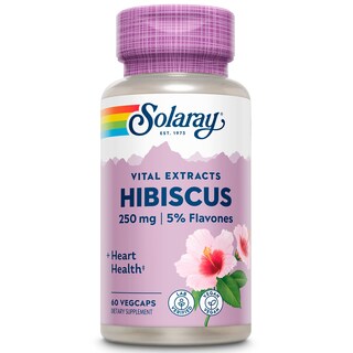 Foto 1 | Suplemento De Extracto De Flor De Hibisco Solaray, 60 Cápsulas Vegetales - Venta Internacional.