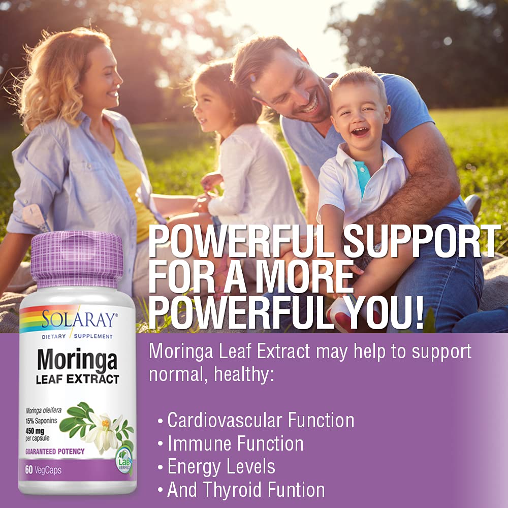 Foto 5 pulgar | Suplemento Solaray: Extracto De Hoja De Moringa, 450 Mg, 60 Cápsulas Vegetales - Venta Internacional.