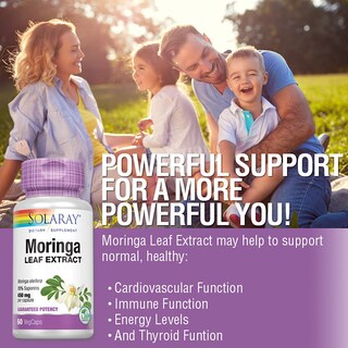Foto 4 | Suplemento Solaray: Extracto De Hoja De Moringa, 450 Mg, 60 Cápsulas Vegetales - Venta Internacional.