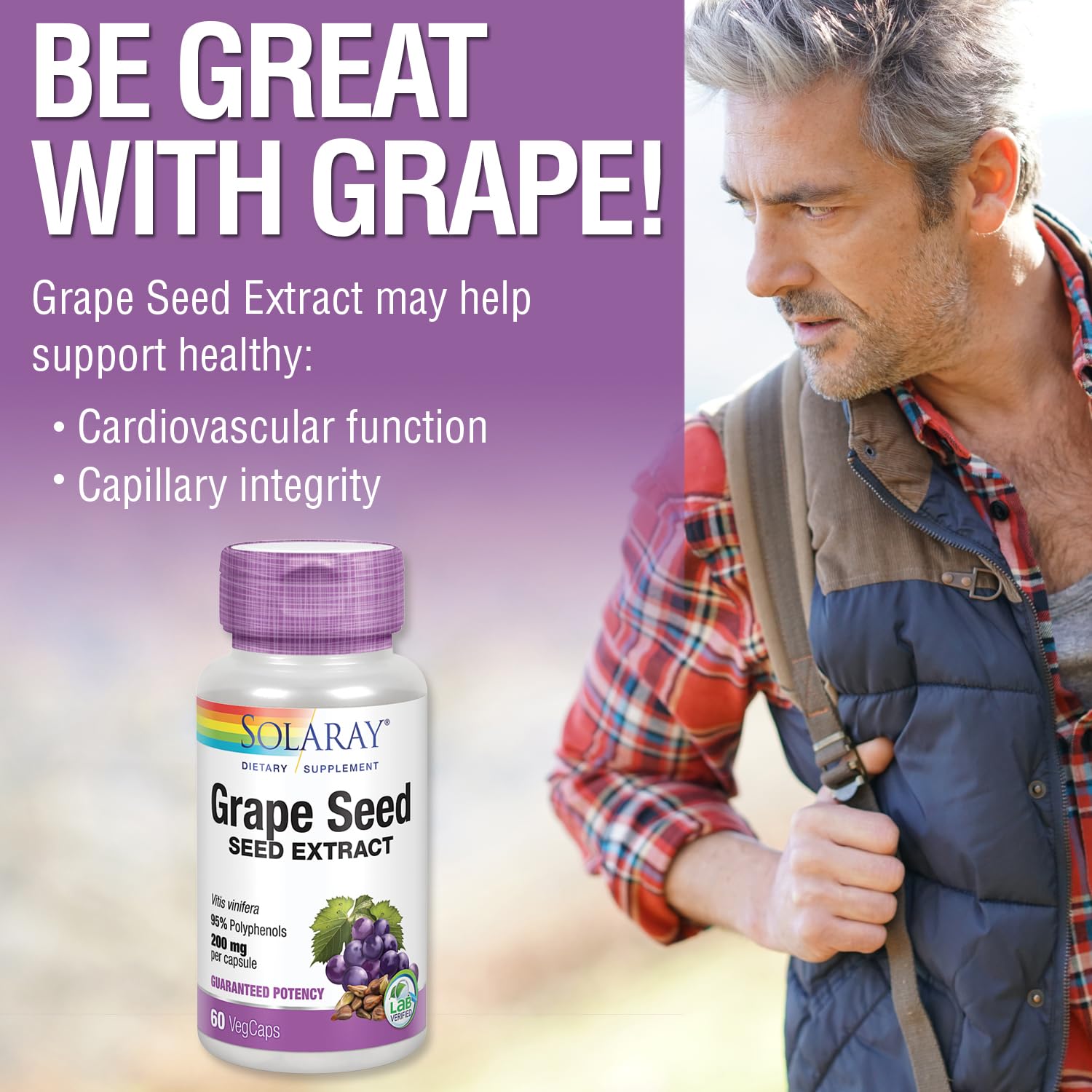 Foto 5 pulgar | Suplemento De Extracto De Semilla De Uva Solaray 200 Mg Con Bioflavonoide - Venta Internacional.