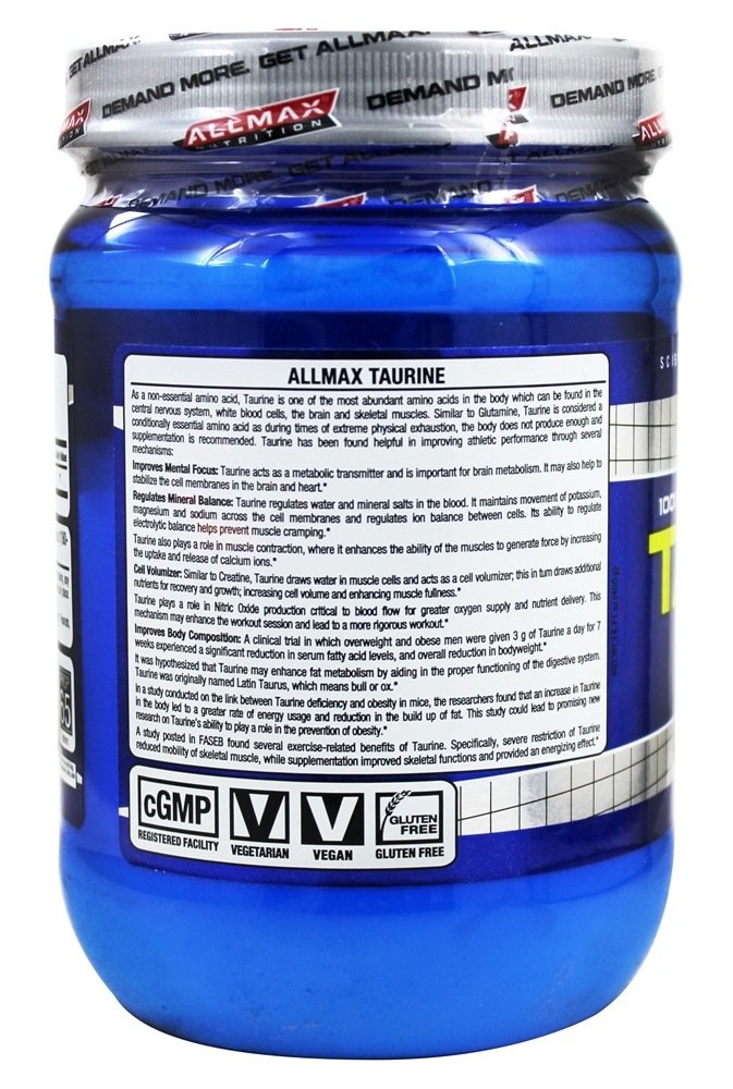 Foto 5 pulgar | Suplemento Allmax Nutrition De Taurina De 3000 Mg Vegano Sin Gluten - Venta Internacional.