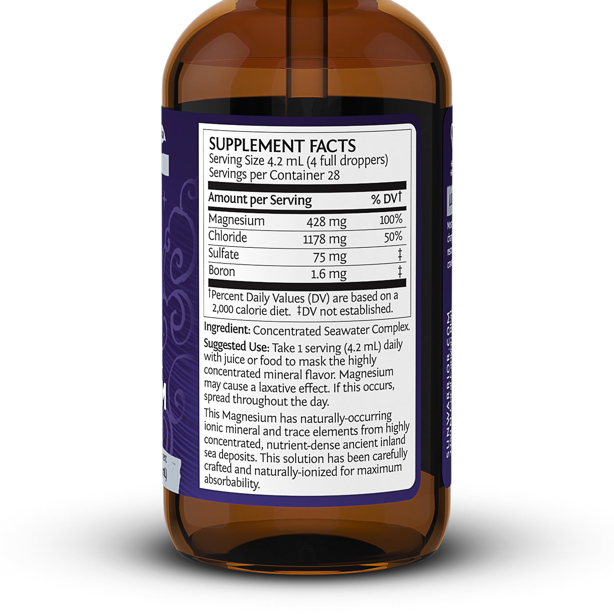 Foto 3 pulgar | Suplemento Mineral De Magnesio Sunwarrior, 120 Ml, 28 Porciones - Venta Internacional.