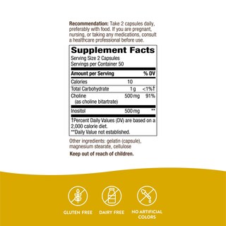 Foto 7 | Suplemento Nature's Way De Colina E Inositol 1000 Mg 100 Cápsulas - Venta Internacional.