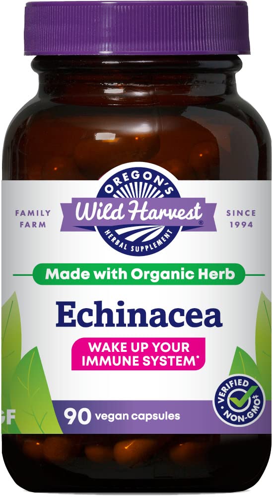 Foto 1 | Suplemento Orgánico De Echinacea De Oregon's Wild Harvest 90 Cápsulas - Venta Internacional.
