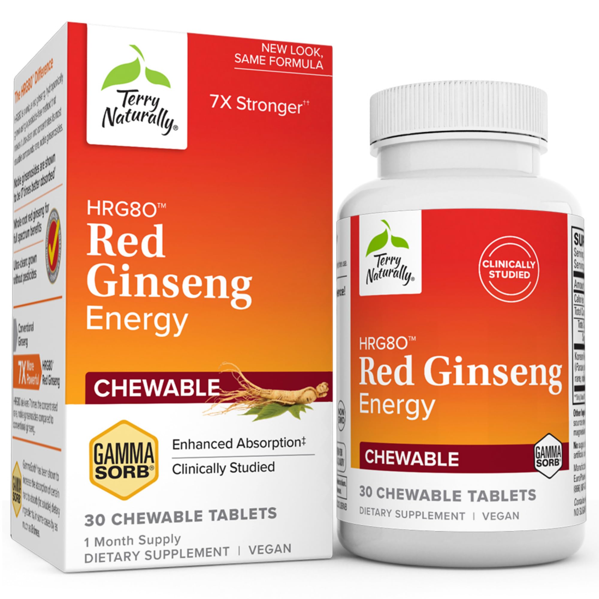 Suplemento Terry Naturally Hrg80 Red Ginseng Energy 30 Comprimidos - Venta Internacional.