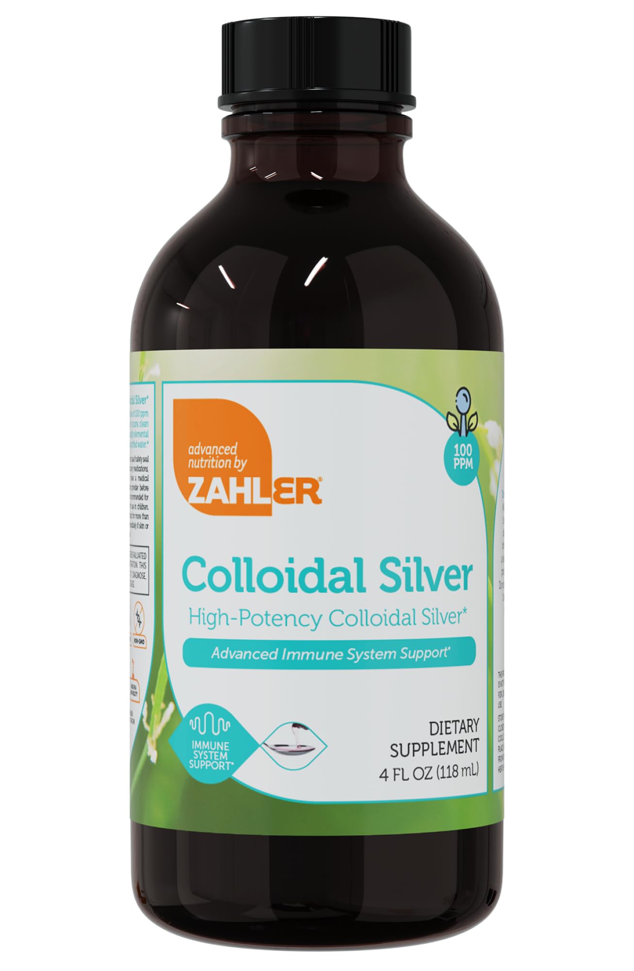 Suplemento Líquido De Plata Coloidal Zahler 120 Ml 100 Ppm - Venta Internacional.