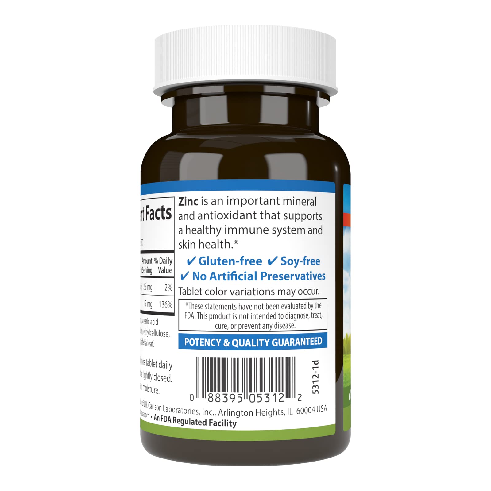 Foto 4 pulgar | Suplemento De Zinc Carlson Zinc 15 Mg De Gluconato De Zinc 250 Tabletas - Venta Internacional.