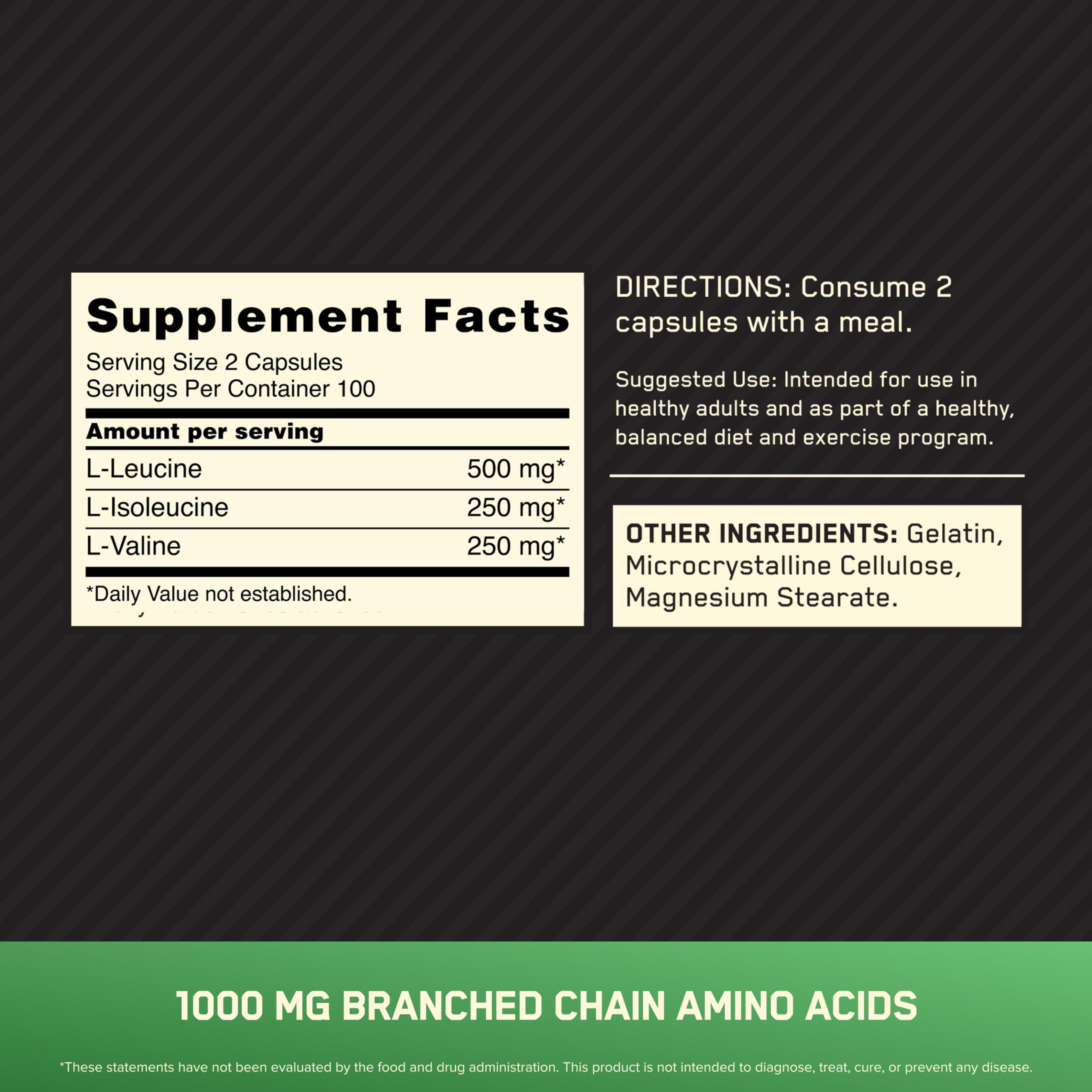 Foto 3 pulgar | Suplemento De Aminoácidos De Cadena Ramificada Bcaa De Optimum Nutrition - Venta Internacional.