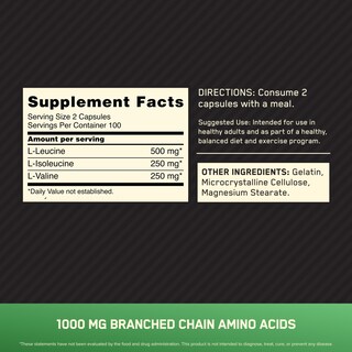 Foto 2 | Suplemento De Aminoácidos De Cadena Ramificada Bcaa De Optimum Nutrition - Venta Internacional.