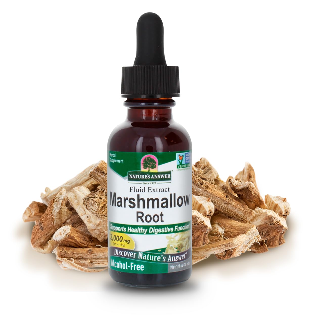 Suplemento De Extracto De Raíz De Malvavisco De Nature's Answer, 30 Ml - Venta Internacional.