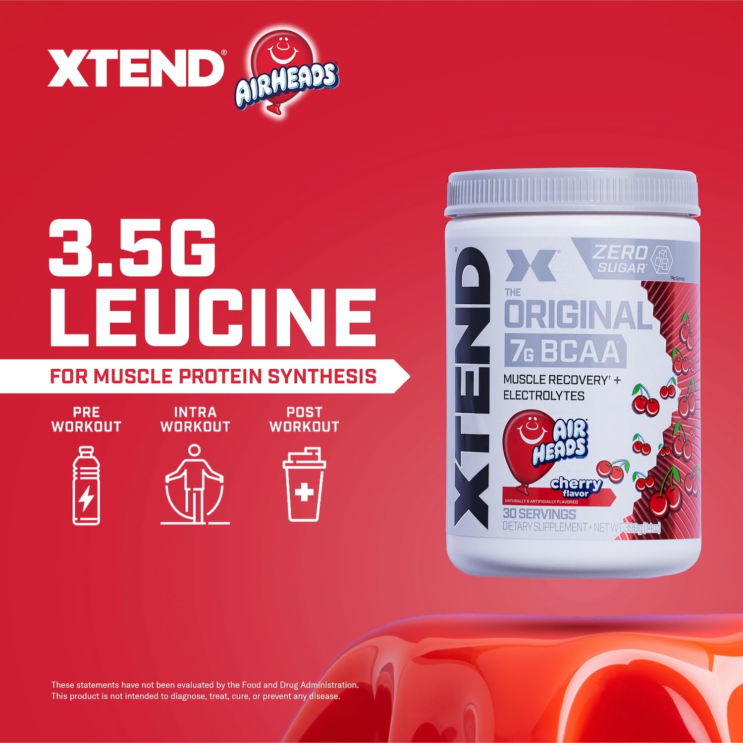 Foto 3 | Bcaa Powder Xtend Original Airheads Candy Flavor 30 Porciones - Venta Internacional.