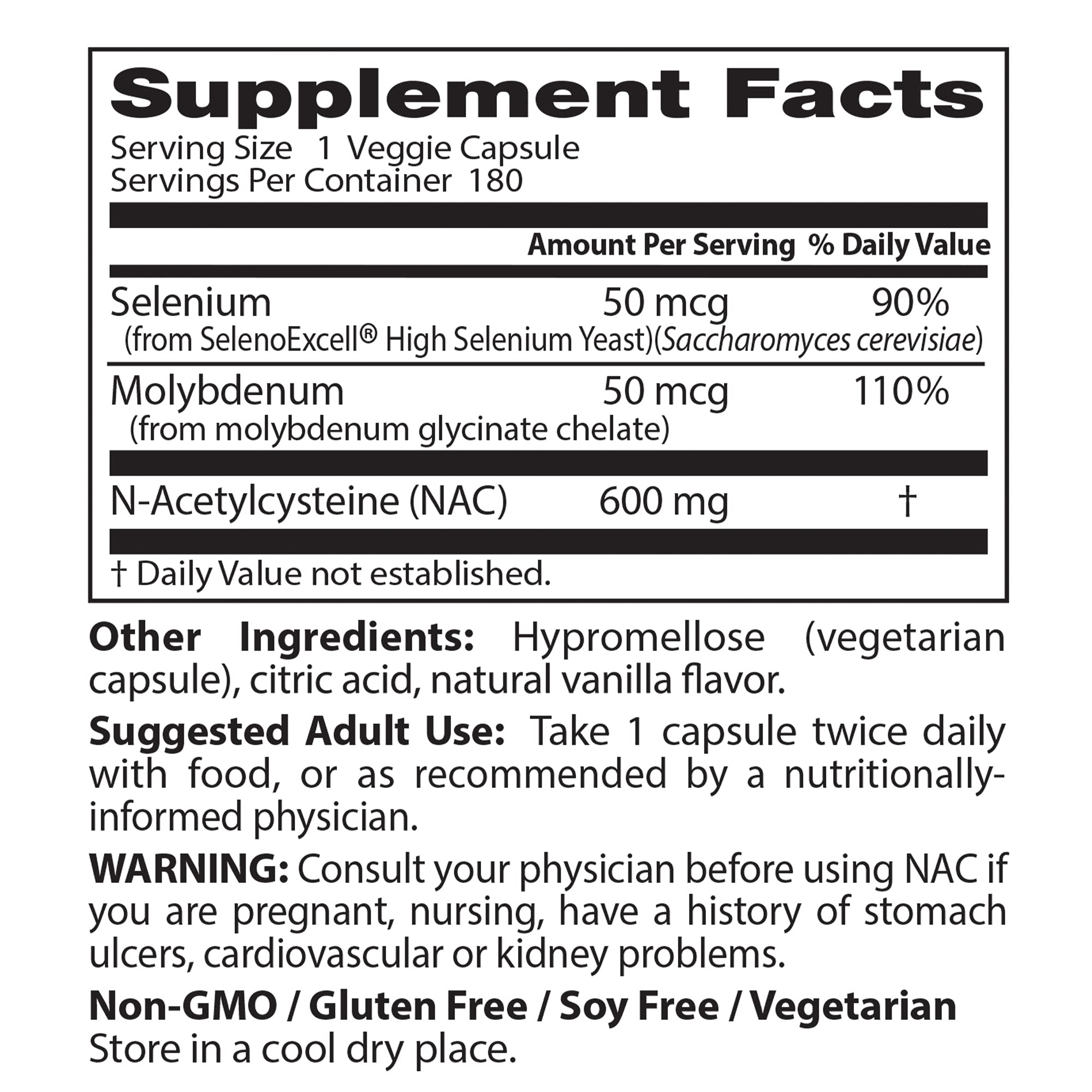 Foto 3 pulgar | Suplemento Doctor's Best Nac Detox Regulators 180 Cápsulas - Venta Internacional.