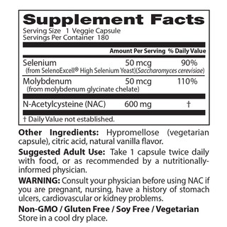 Foto 2 | Suplemento Doctor's Best Nac Detox Regulators 180 Cápsulas - Venta Internacional.