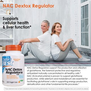 Foto 3 | Suplemento Doctor's Best Nac Detox Regulators 180 Cápsulas - Venta Internacional.