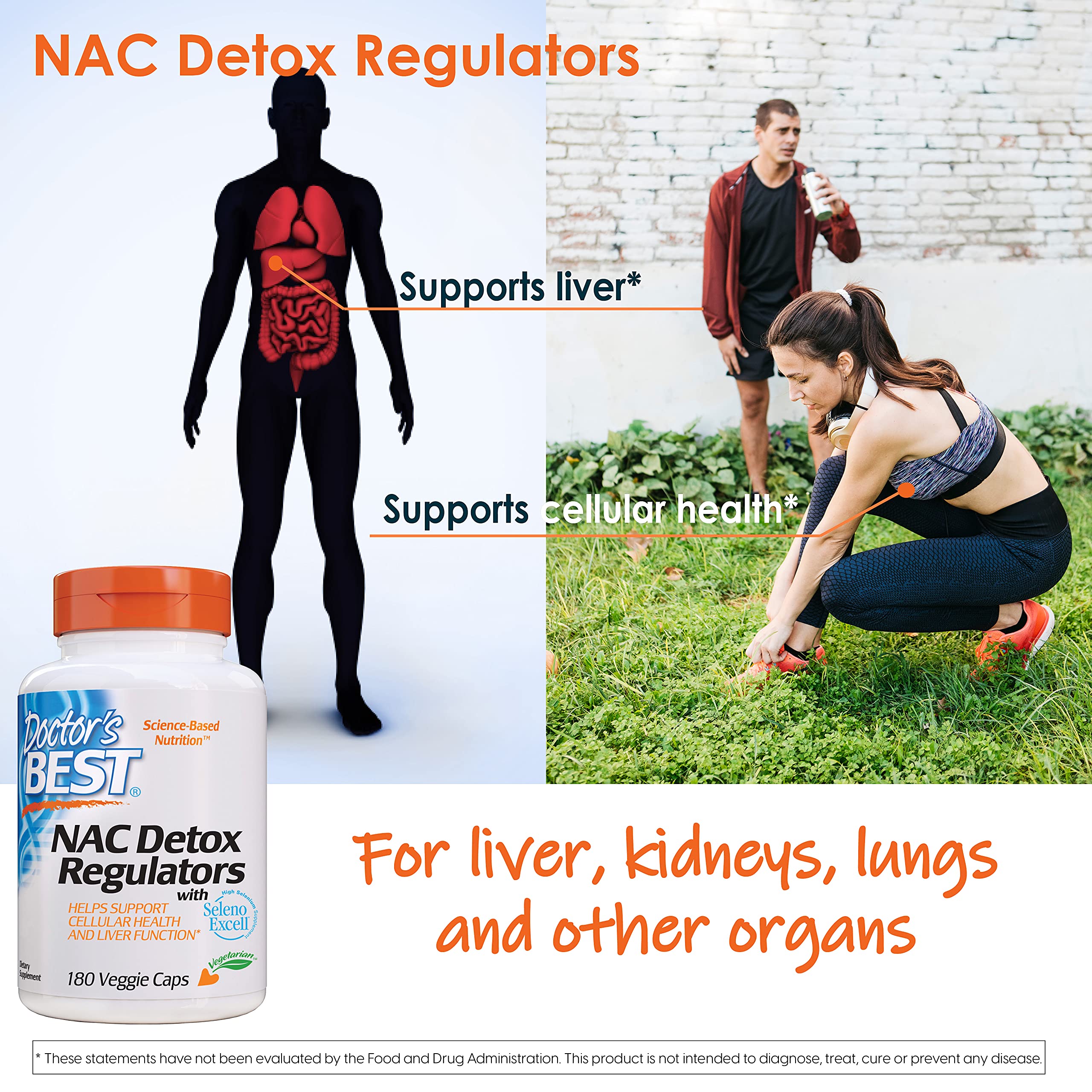 Foto 4 | Suplemento Doctor's Best Nac Detox Regulators 180 Cápsulas - Venta Internacional.