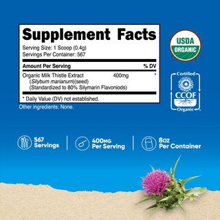 Foto 2 | Suplemento Nutricost De Cardo Mariano Orgánico En Polvo 240 Ml - Venta Internacional.