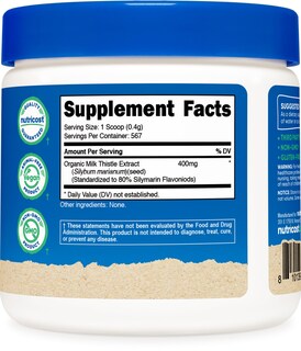 Foto 5 | Suplemento Nutricost De Cardo Mariano Orgánico En Polvo 240 Ml - Venta Internacional.