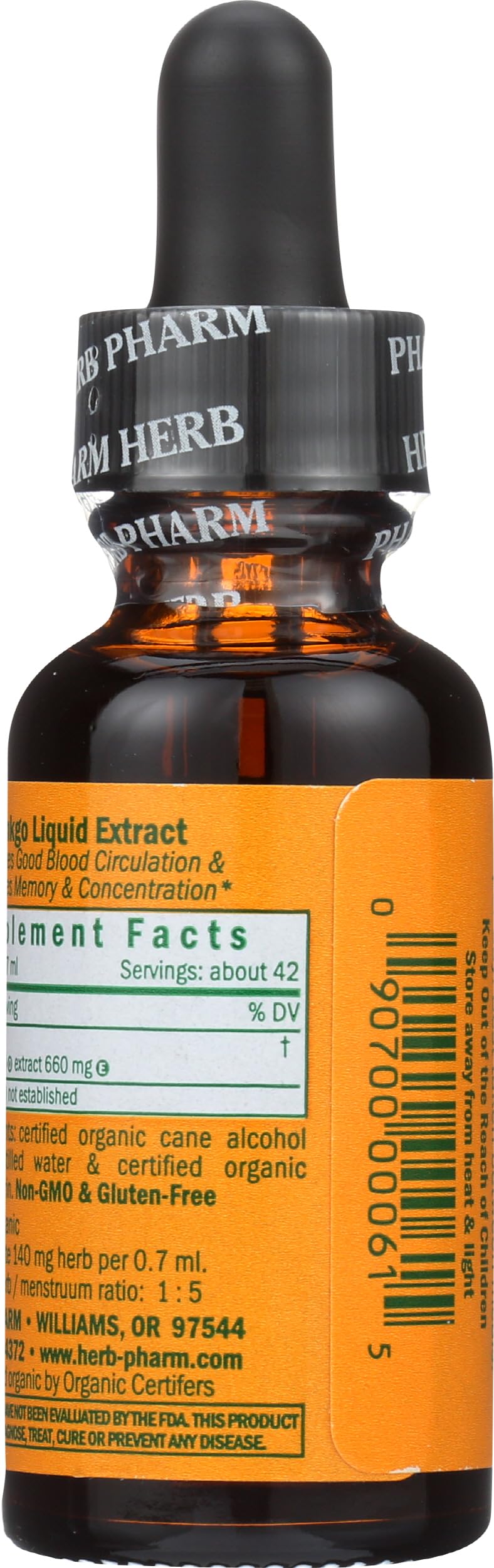 Foto 3 pulgar | Suplemento De Extracto De Ginkgo Orgánico De Herb Pharm, 30 Ml - Venta Internacional.