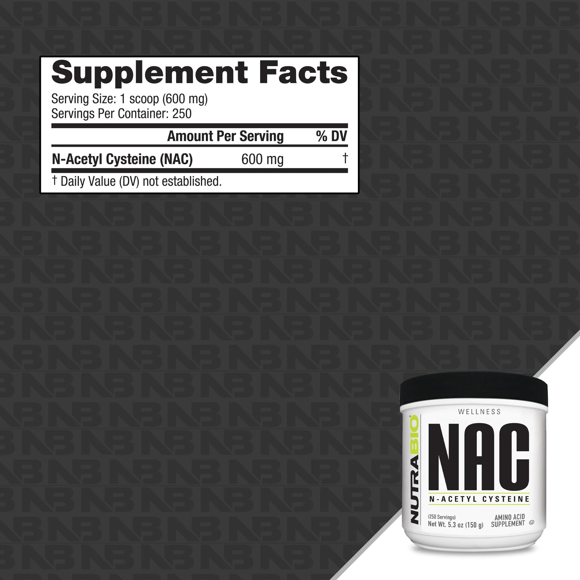 Foto 3 pulgar | Suplemento Nutrabio N-acetil Cisteína (nac) En Polvo De 150 G - Venta Internacional.