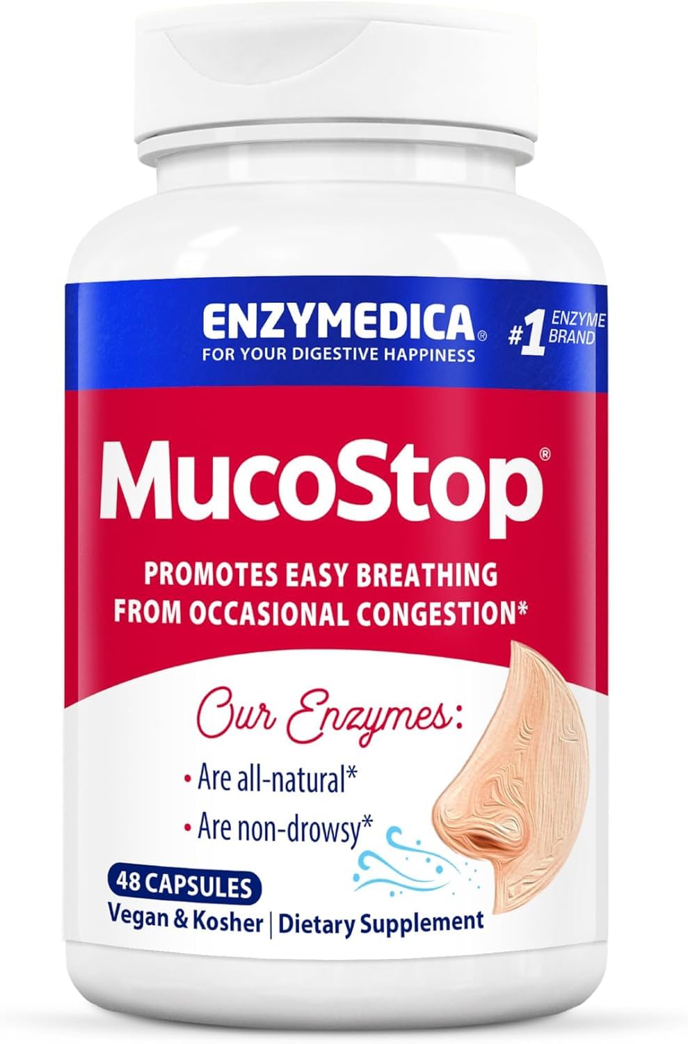 Foto 2 pulgar | Suplemento Enzymedica Mucostop Natural Enzyme 48 Cápsulas - Venta Internacional.