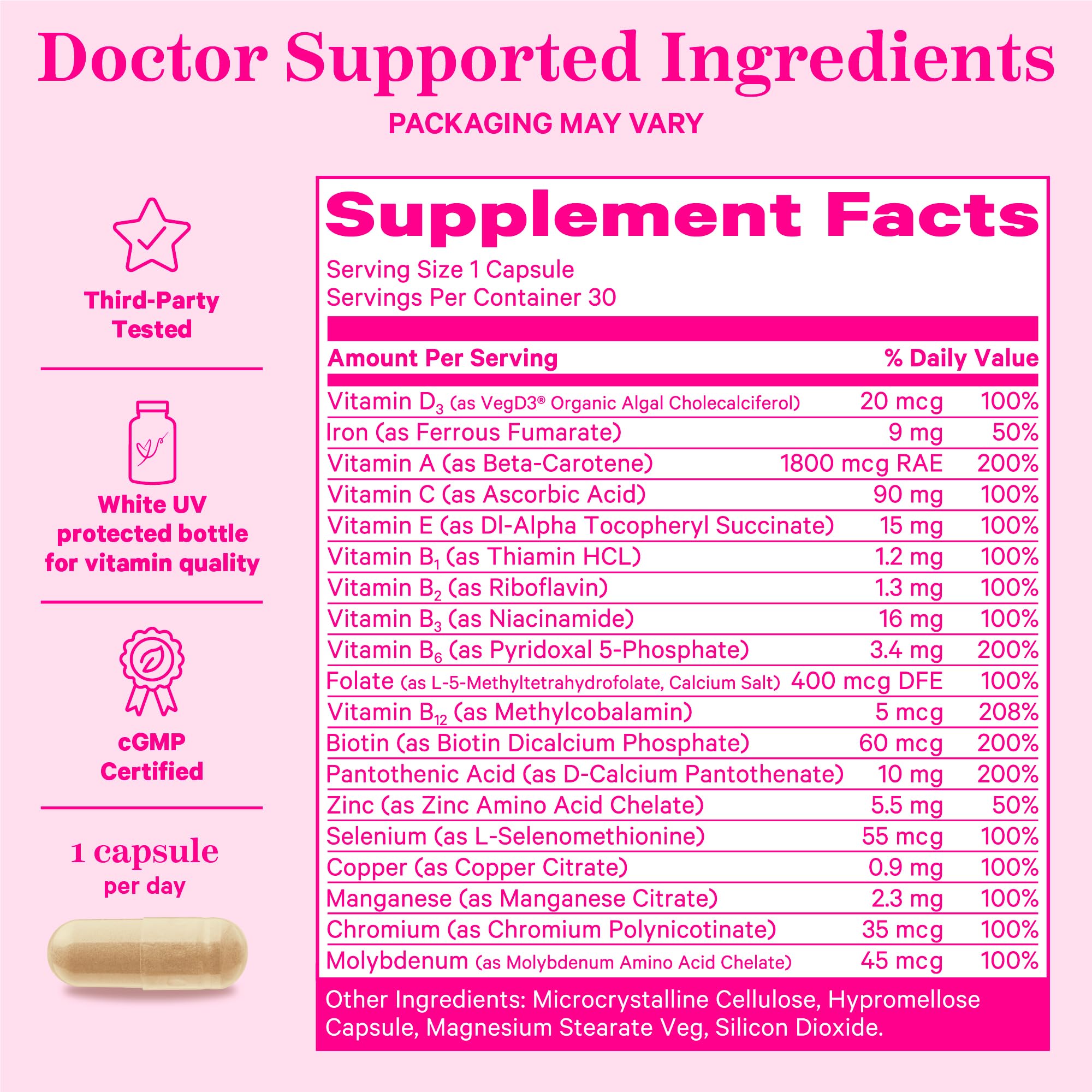 Foto 5 pulgar | Multivitamínico Pink Stork Total Women's 30 Cápsulas - Venta Internacional.