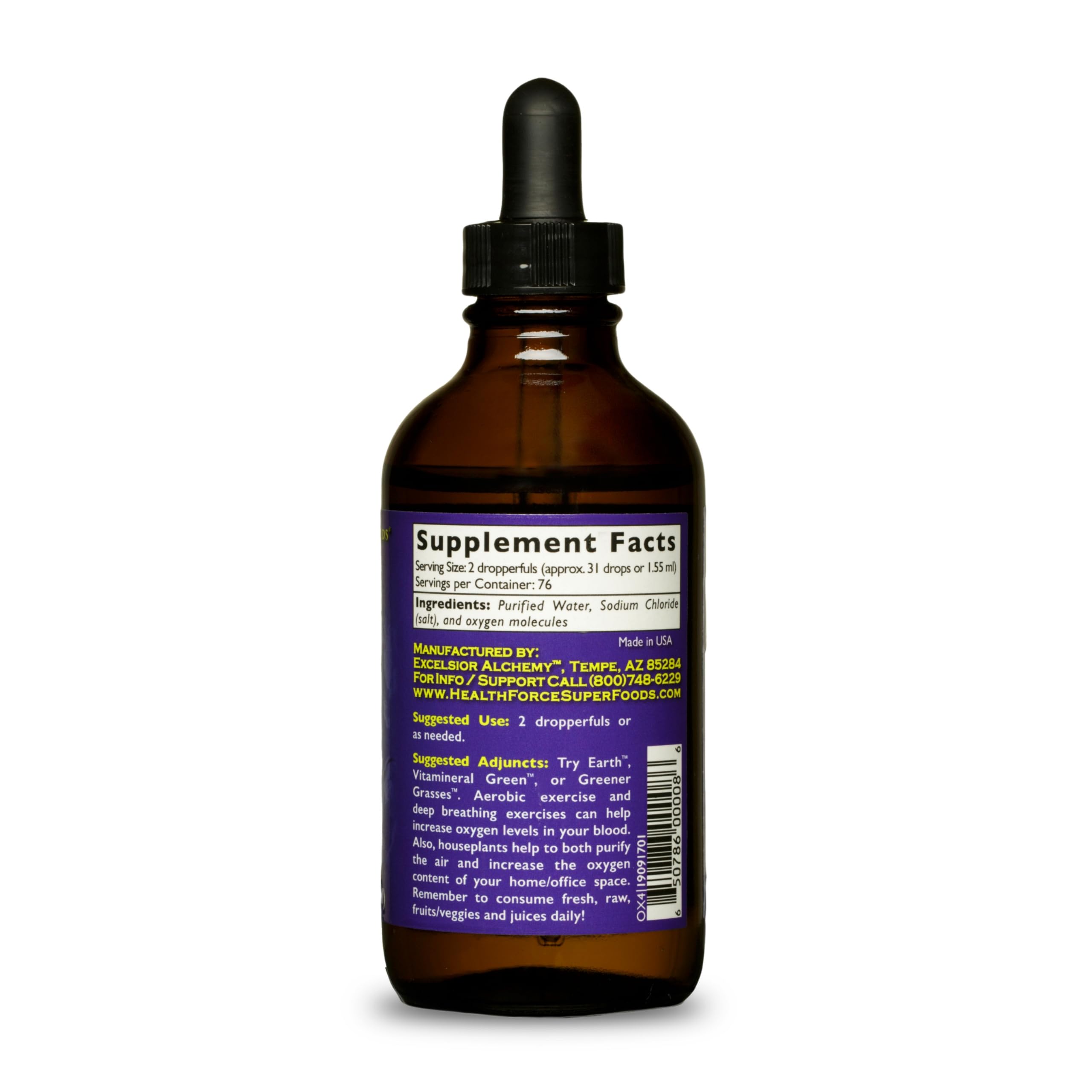 Foto 3 pulgar | Suplemento Healthforce Superfoods Oxygen Extreme 120 Ml - Venta Internacional.