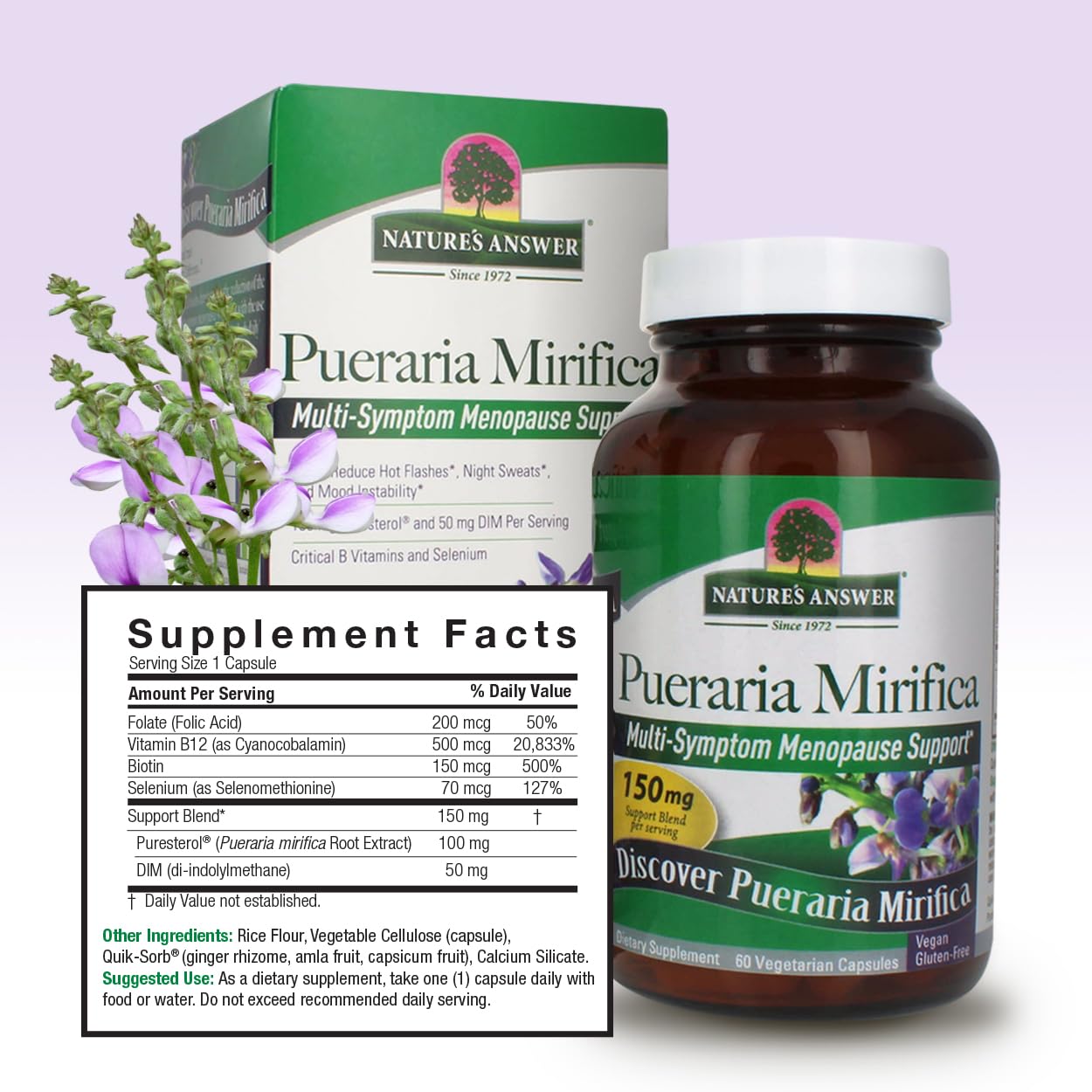 Foto 4 pulgar | Suplemento Nature's Answer Pueraria Mirifica 60 Cápsulas - Venta Internacional.