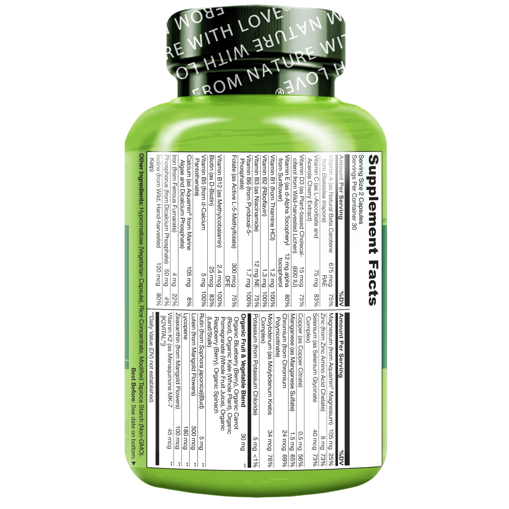 Foto 4 pulgar | Suplemento Multivitamínico Naturelo Whole Food Para Adolescentes, 60 Cápsulas - Venta Internacional.