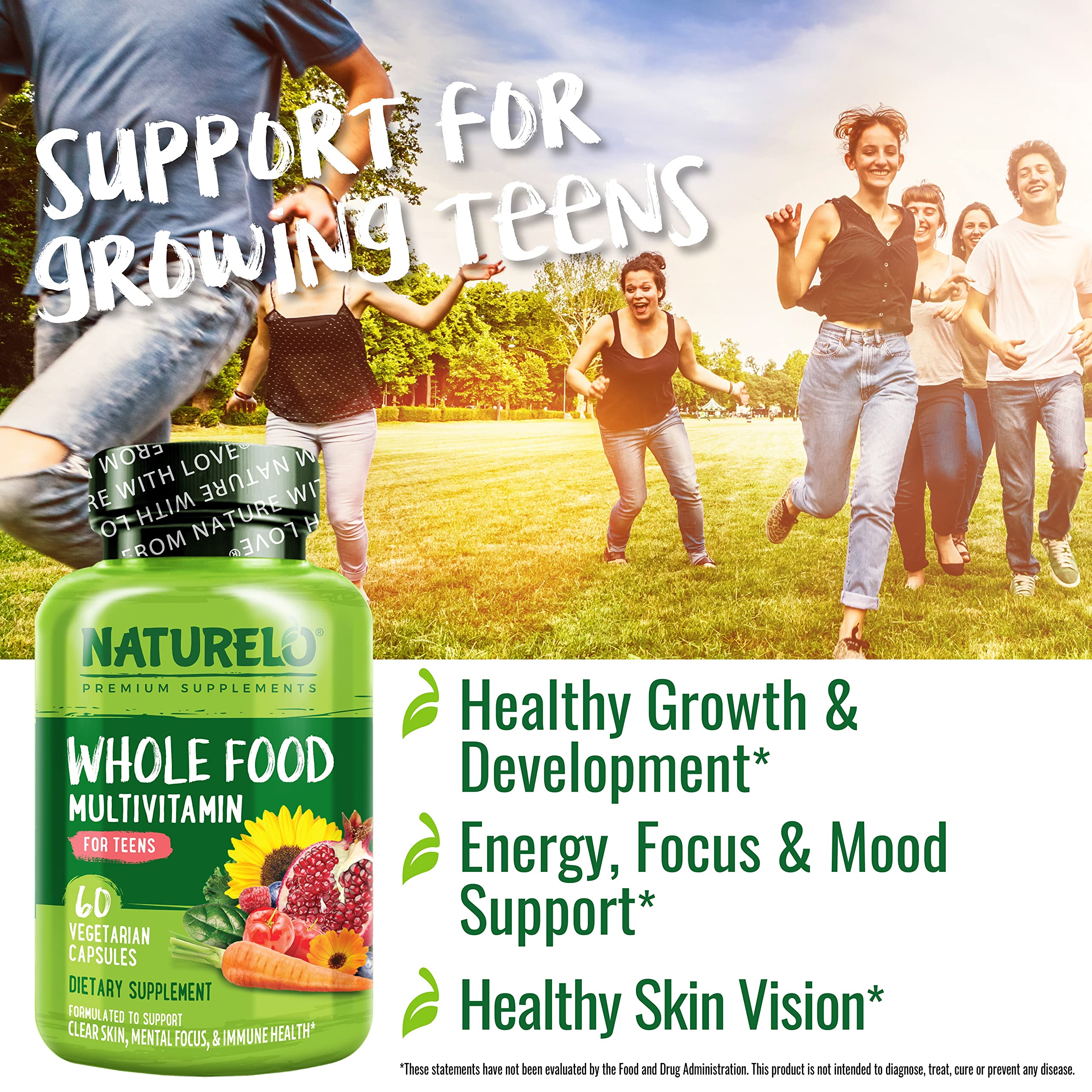 Foto 6 | Suplemento Multivitamínico Naturelo Whole Food Para Adolescentes, 60 Cápsulas - Venta Internacional.