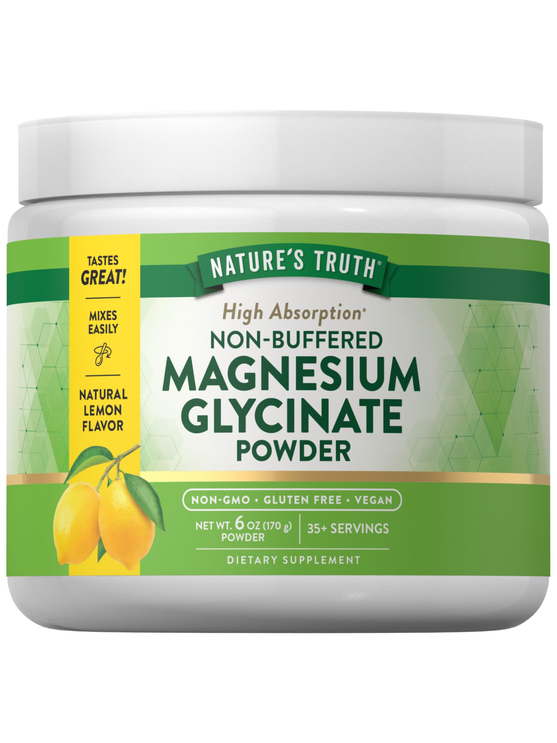 Foto 2 pulgar | Suplemento Nature's Truth De Glicinato De Magnesio En Polvo, 180 Ml - Venta Internacional.