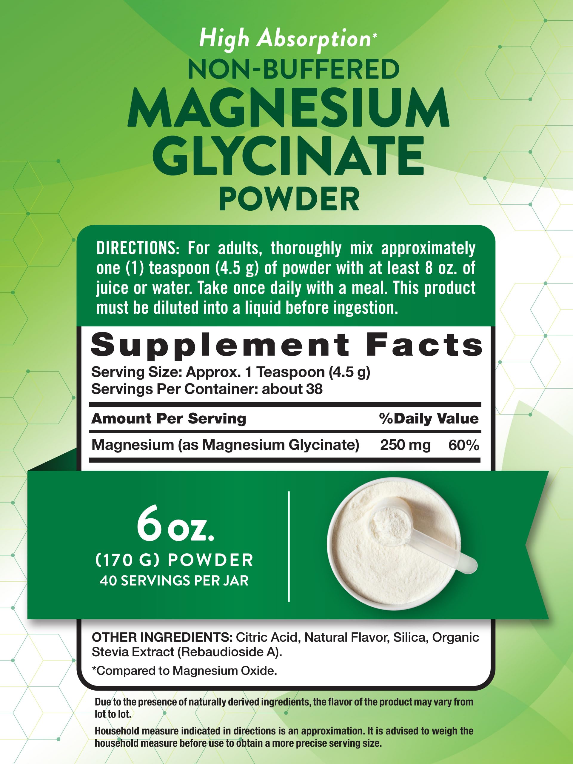Foto 3 pulgar | Suplemento Nature's Truth De Glicinato De Magnesio En Polvo, 180 Ml - Venta Internacional.