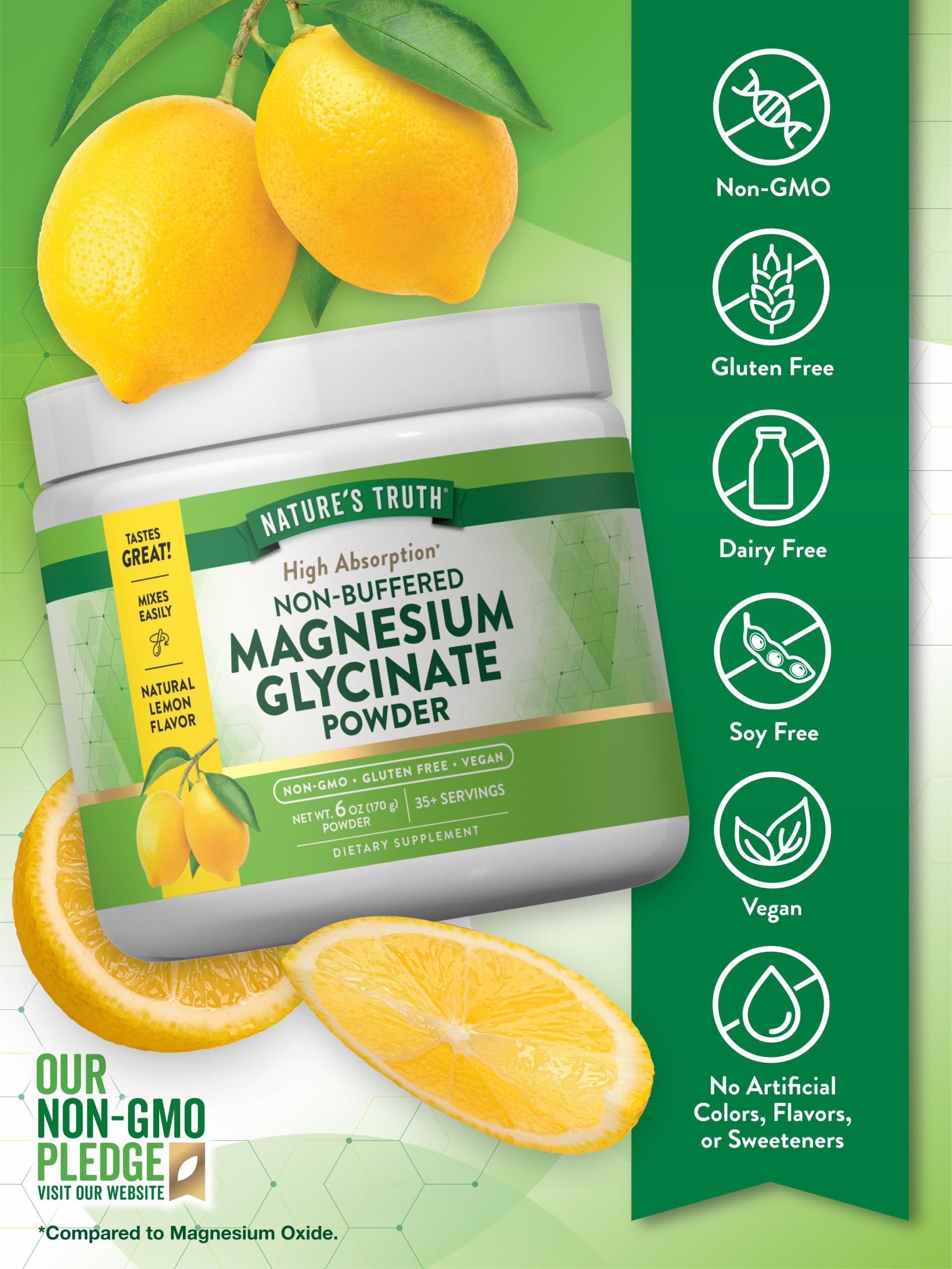 Foto 4 pulgar | Suplemento Nature's Truth De Glicinato De Magnesio En Polvo, 180 Ml - Venta Internacional.