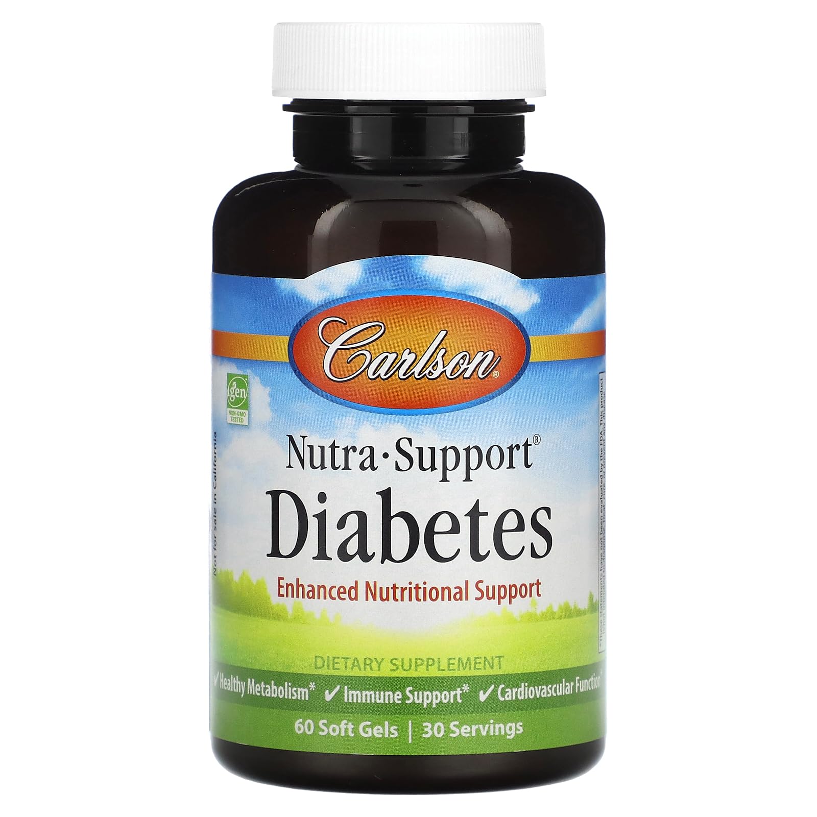 Foto 1 | Suplemento Carlson Labs Nutra-support Diabetes 60 Cápsulas Blandas - Venta Internacional.