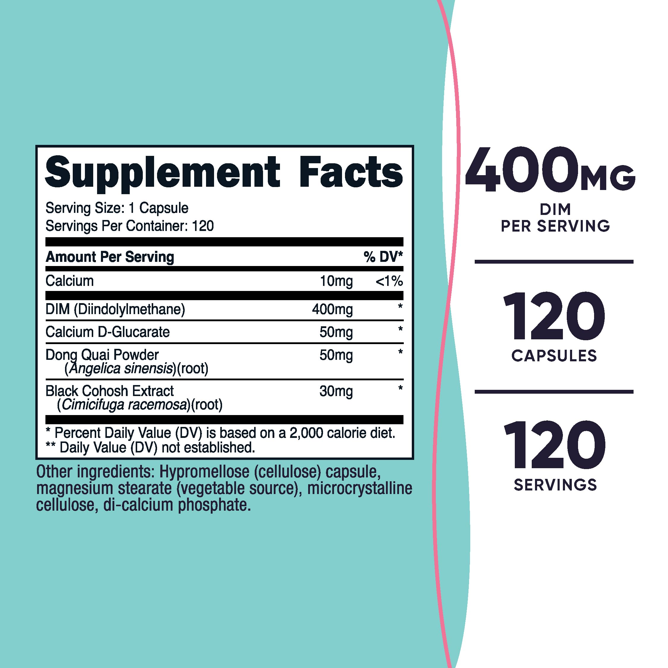 Foto 3 pulgar | Suplemento Nutricost Diindolilmetano Dim 400 Mg 120 Cápsulas - Venta Internacional.
